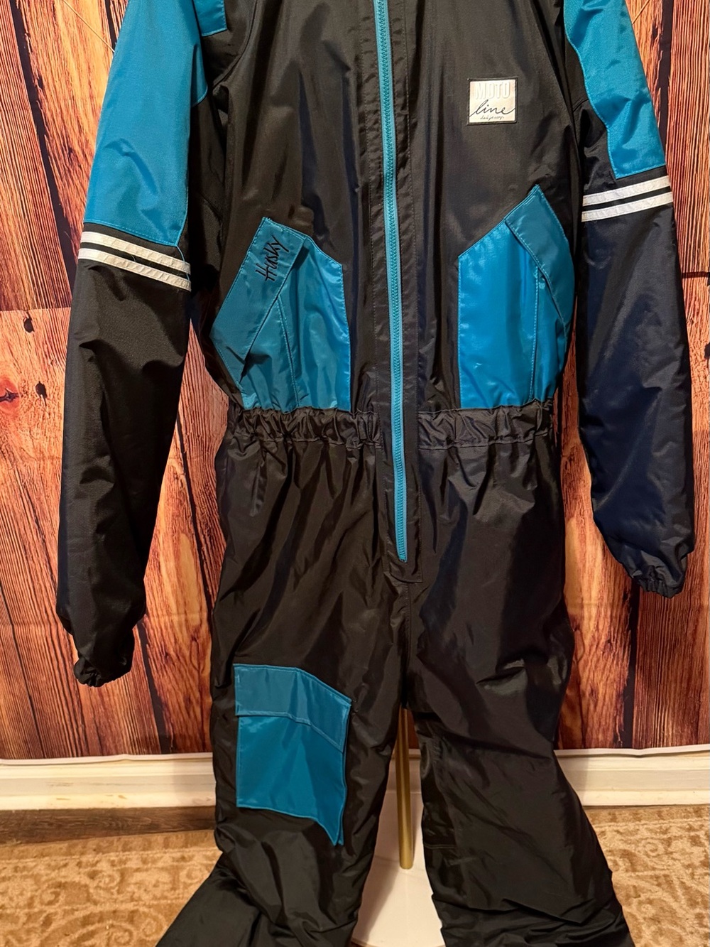 Men's Black and Teal Performance Jacket